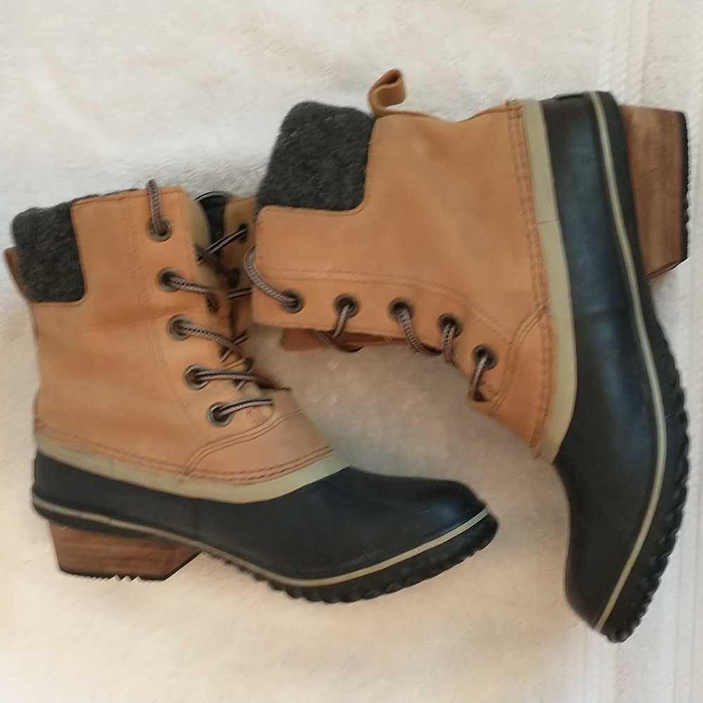 Sorel‎ Slimpack II Lace-up Winter Boot, Black And Brown, Women's Size 8 And 1/2 - Picture 6 of 12